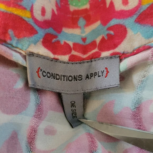 Anthropologie × Conditions Apply Floral Print Cinch Tie Waist Kimono Duster Top - Picture 15 of 16